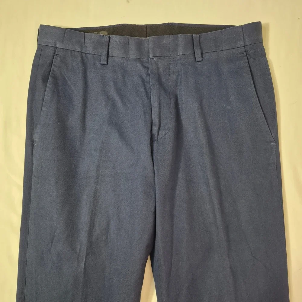 J.Crew Ludlow Slim Suit Men 34S 29x32 Classic Cotton Italian Fabric Navy Blue